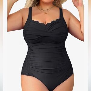 Black One-Piece Swimsuit 22W